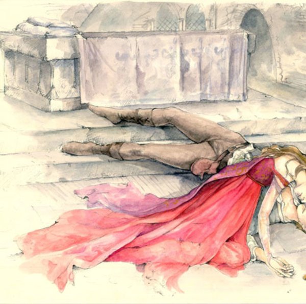 Трагедия ромэо и Джульетта иллюстрация