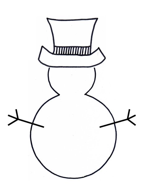 Снеговик для вырезания