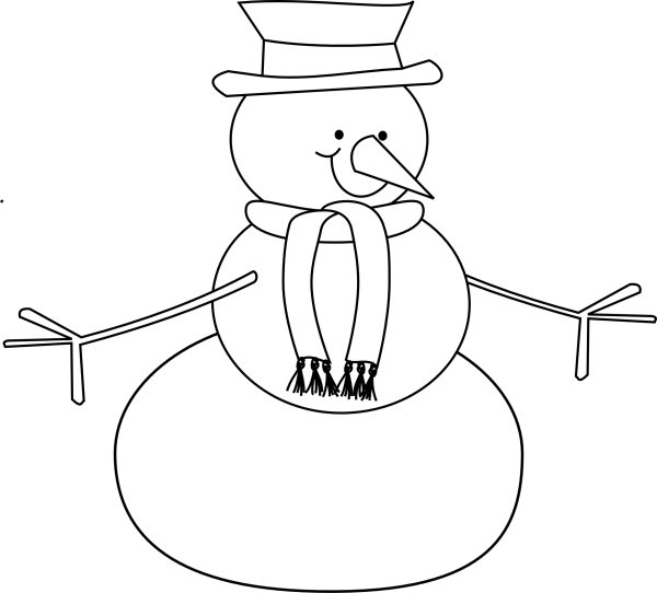 Снеговик раскраска для детей
