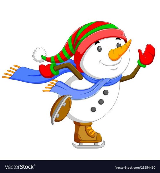 Снеговичок на коньках