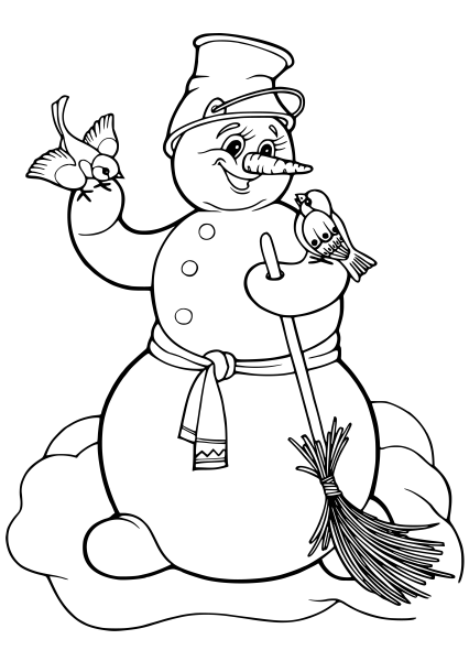 Рисунки снеговик почтовик