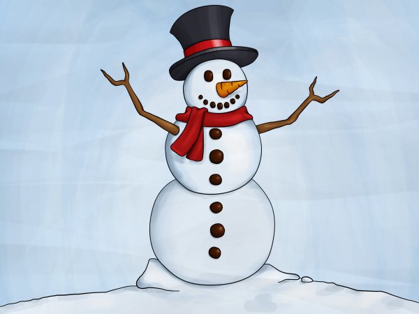 Снеговик картинка для детей
