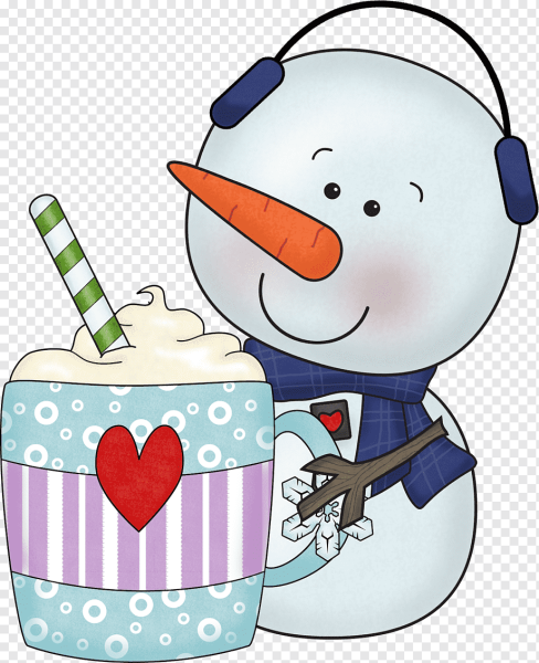 Снеговик с чаем