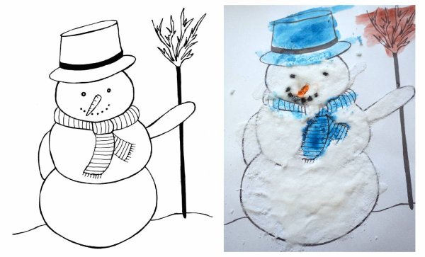 Рисуем снеговика