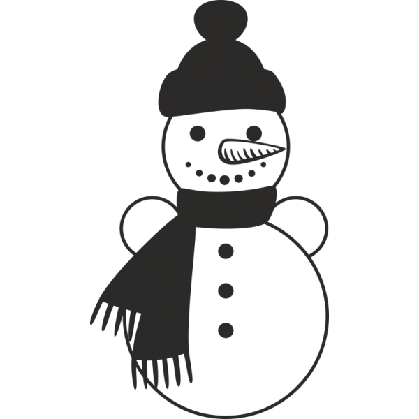 Снеговик силуэт
