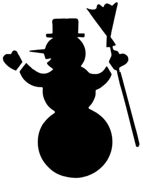 Рисунки снеговик силуэт