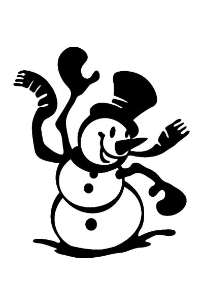 Снеговик силуэт