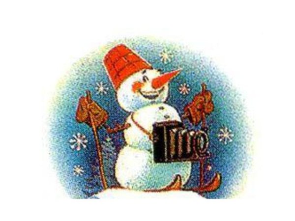 Советские новогодние открытки со снеговиком