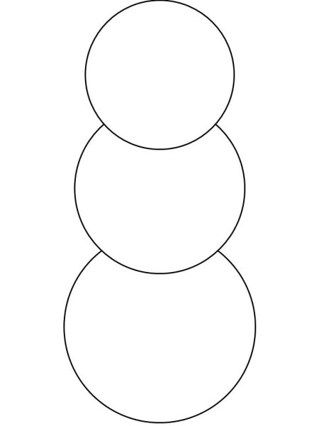 Рисование Снеговик шаблоны для детей