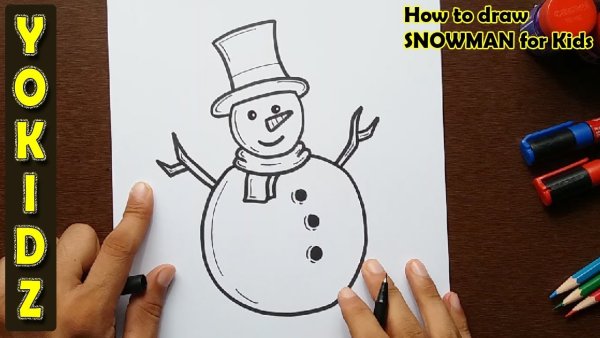 Snowman how to draw