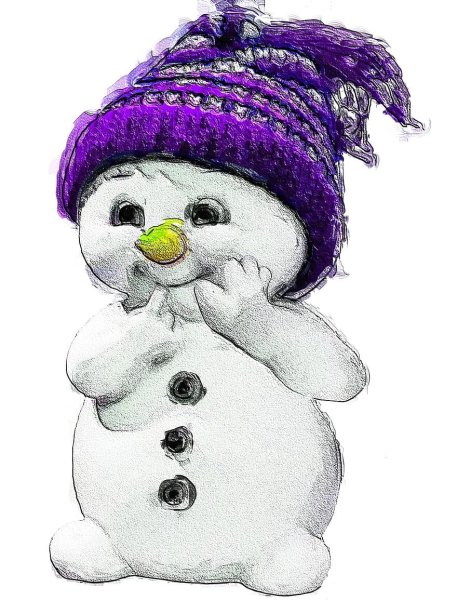 Фиолетовый Снеговик