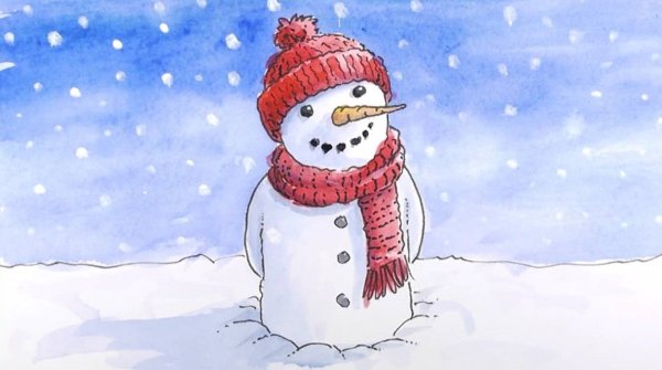 Нарисовать снеговика