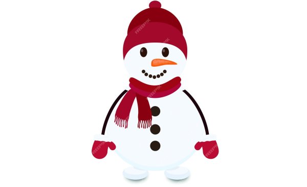 Снеговики в шапочках и шарфиках рисование