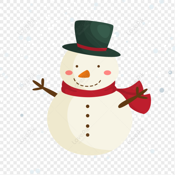 Рисунки снеговик в шляпе