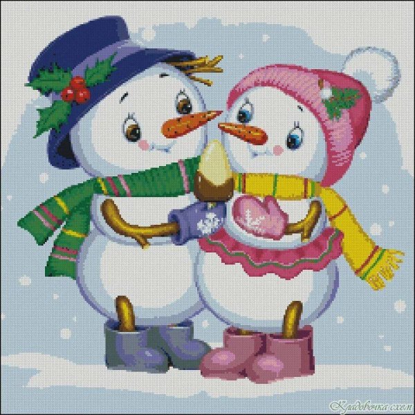 Снеговик и снеговичка