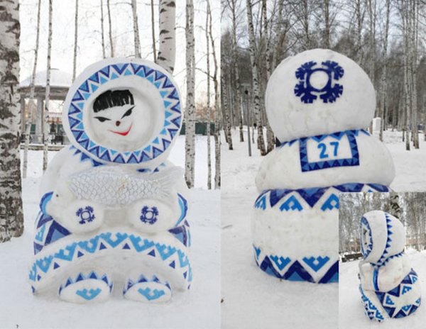 Фигурки из снега Ханты