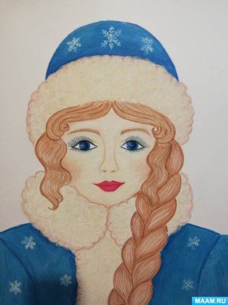 Портрет Снегурочки для детей