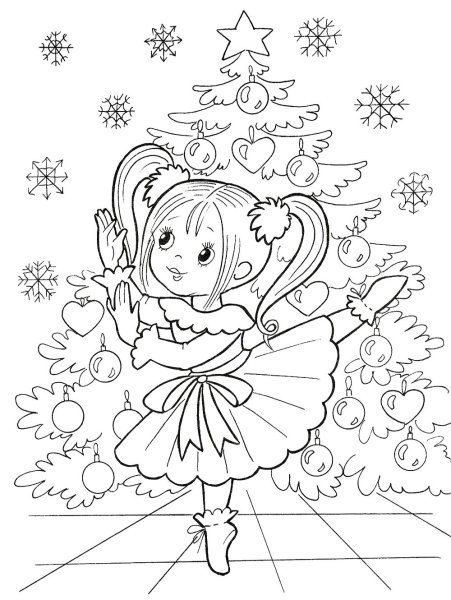 Рисунки снегурочка елка
