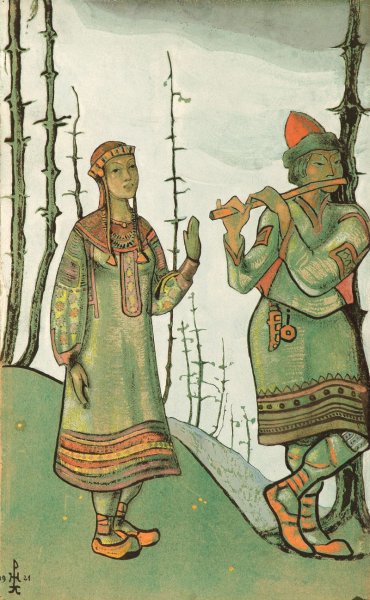 Н. Рерих Снегурочка и Лель 1921 год