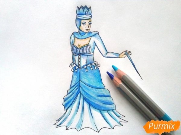 Снежная Королева рисунок карандашом