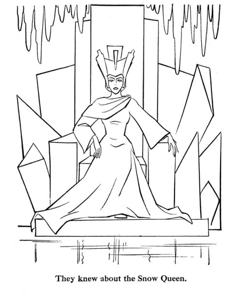 Рисунок по сказке Снежная Королева лёгкий