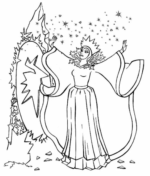 Раскраски иллюстрации Снежная Королева Андерсена