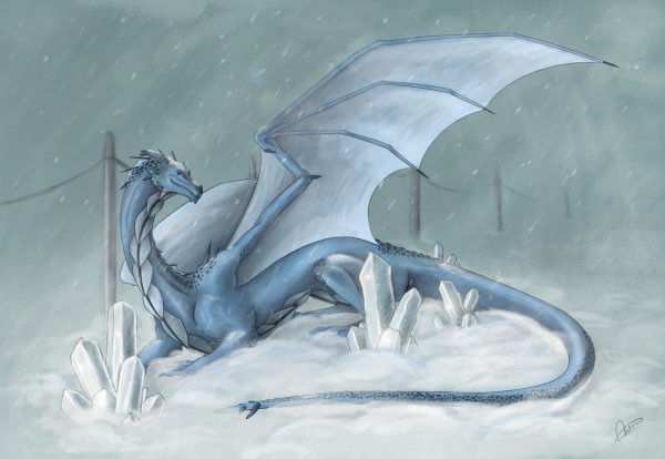 Ледяной дракон виверна