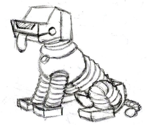 Раскраска собака роботот