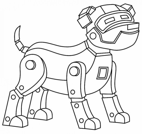 Робот пес раскраска