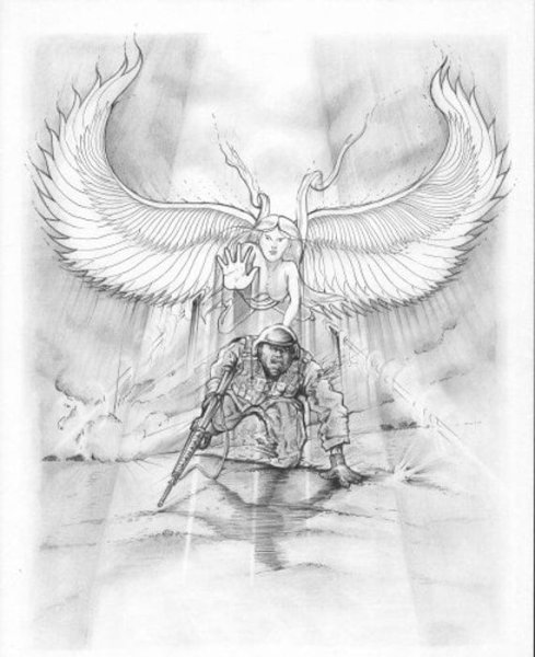 Эскизы тату ангелов хранителей