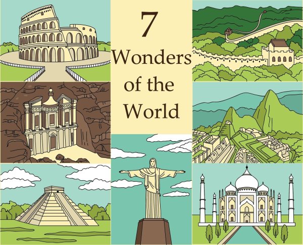 Рисунок на тему 7 чудес света