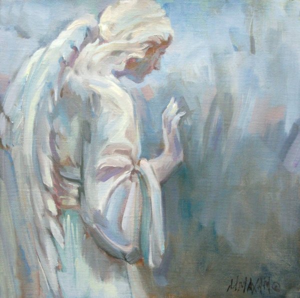 Ангел живопись Эльвира Амрхайн