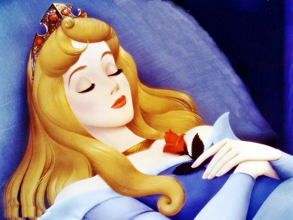 Аврора принцесса Дисней спит