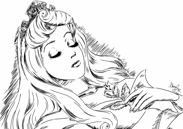 Рисунок спящей красавицы