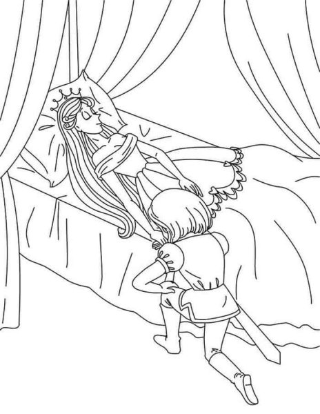 Рисунки спящая царевна