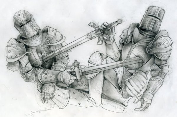 Рыцарь зарисовка