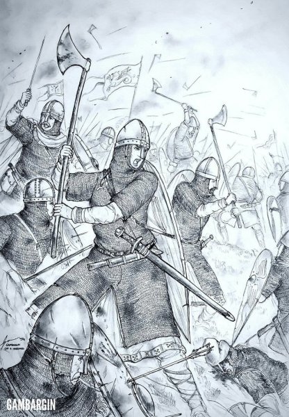 Зарисовка средневекового воина