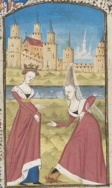 Средневековые миниатюры дамы