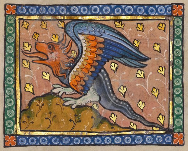 Средневековый Бестиарий дракон