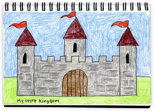 Рисунки средневековый замок рыцаря