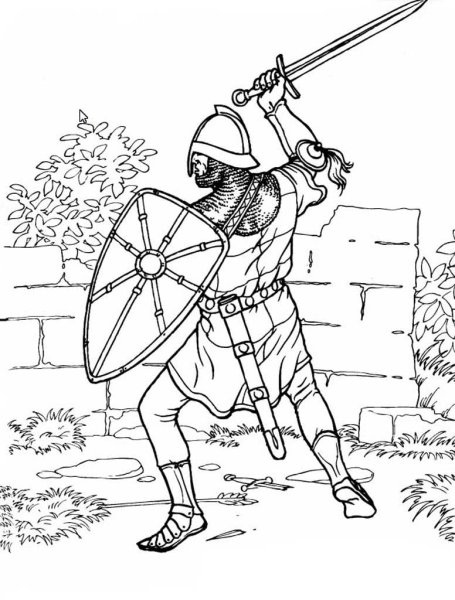 Рисунки средневековых воинов