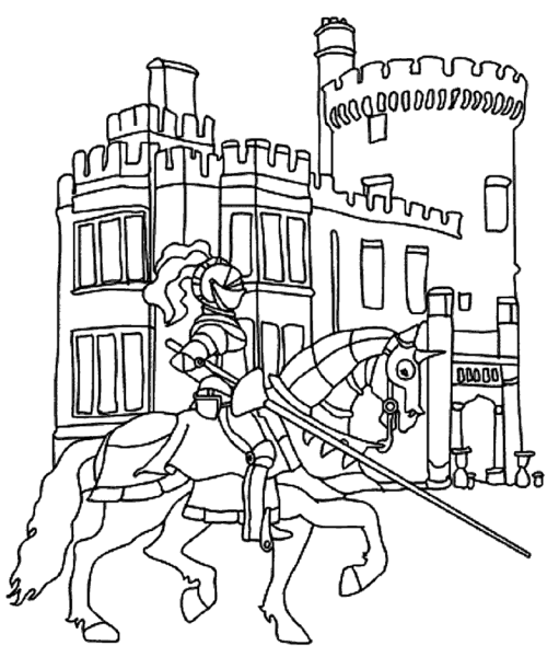Нарисовать Рыцарский замок средневековья