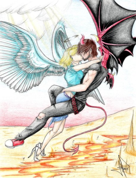 Аниме любовь ангела и демона