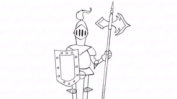 Рыцарь рисунок для детей