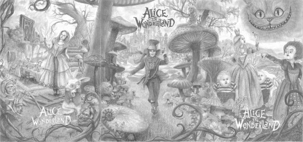 Брандашмыг Алиса в стране чудес рисунок