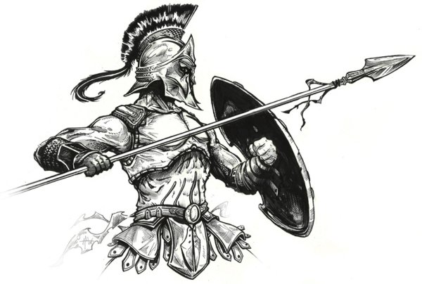 Татуировка Спартанский гоплит