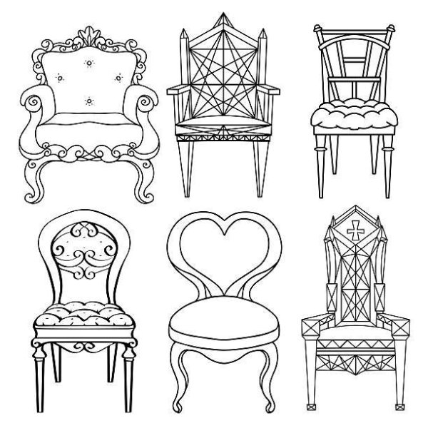 Нарисовать стул-трон