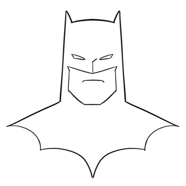 Легкий рисунок Бэтмена для срисовки