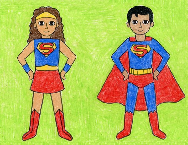 Рисунок супергероя для детей