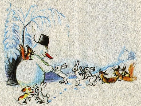 Сказки Сутеева Снеговик почтовик